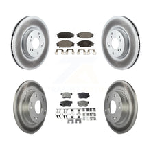 Charger l'image dans la galerie, Front Rear Coated Disc Brake Rotor And Ceramic Pad Kit For Honda Civic Acura CSX