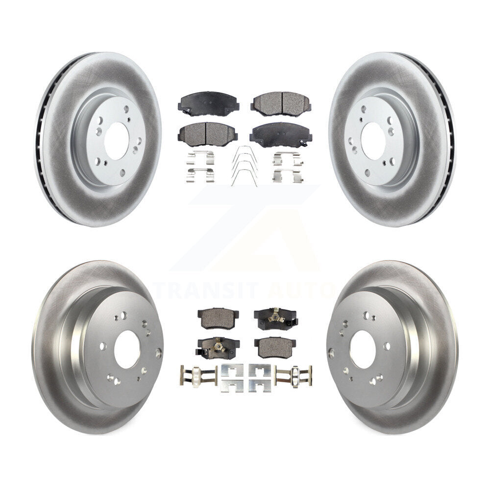 [Front+Rear] 2005-2006 Honda CR-V Premium Coated Rotors & Ceramic Pads Brake Kit For Max Braking