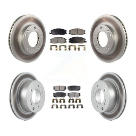 [Front+Rear] 2003-2006 Kia Sorento Premium Coated Rotors & Ceramic Pads Brake Kit For Max Braking