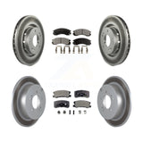 Front Rear Coat Brake Rotors Ceramic Pad Kit For 2009 Mitsubishi Lancer Ralliart