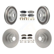 Load image into Gallery viewer, Front Rear Coated Disc Brake Rotors And Ceramic Pads Kit For Subaru Legacy