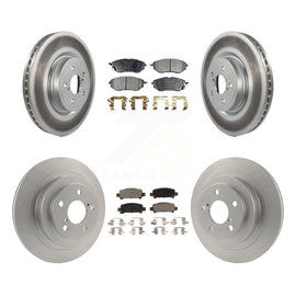 Front Rear Coated Disc Brake Rotors And Ceramic Pads Kit For Subaru Legacy