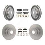 Front Rear Coated Disc Brake Rotors And Ceramic Pads Kit For Subaru Legacy