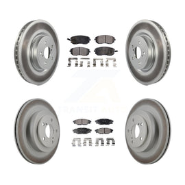 Front Rear Coated Disc Brake Rotors And Ceramic Pads Kit For Subaru Legacy