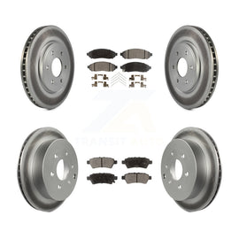 [Front+Rear] 2006-2007 Nissan Xterra Premium Coated Rotors & Ceramic Pads Brake Kit For Max Braking