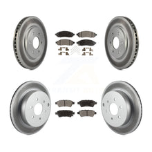 Load image into Gallery viewer, Front Rear Coated Disc Brake Rotors And Ceramic Pads Kit For Nissan Pathfinder