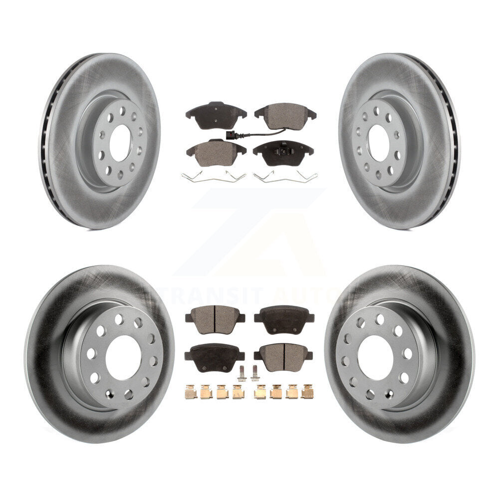 Front Rear Coated Disc Brake Rotor And Ceramic Pad Kit For Volkswagen Beetle GTI