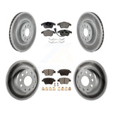 Front Rear Coated Disc Brake Rotors And Ceramic Pads Kit For Volkswagen Passat