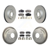 Front Rear Coat Disc Brake Rotor Ceramic Pad Kit For Hyundai Tucson Kia Sportage