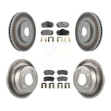 Front Rear Coat Disc Brake Rotor Ceramic Pad Kit For Kia Sportage Hyundai Tucson