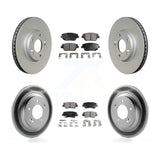 Front Rear Coated Disc Brake Rotors And Ceramic Pads Kit For Kia Optima