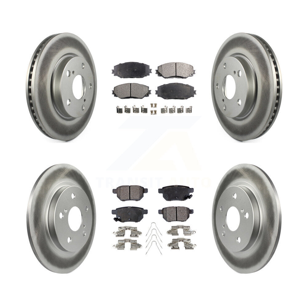 [Front+Rear] 2008-2015 Scion xB Premium Coated Rotors & Ceramic Pads Brake Kit For Max Braking