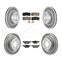 Charger l&#39;image dans la galerie, Front Rear Coated Disc Brake Rotors And Ceramic Pads Kit For BMW 323i