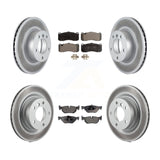 Front Rear Coated Disc Brake Rotors And Ceramic Pads Kit For BMW 323i