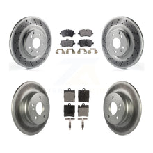 Charger l&#39;image dans la galerie, Front Rear Coated Disc Brake Rotors And Ceramic Pads Kit For Mercedes-Benz C320