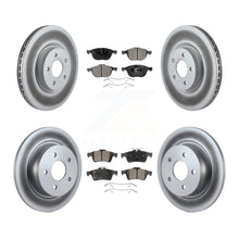 Charger l'image dans la galerie, Front Rear Coated Disc Brake Rotors And Ceramic Pad Kit For Ford Transit Connect