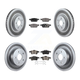 Front Rear Coat Disc Brake Rotor Ceramic Pad Kit For Ford Escape Transit Connect