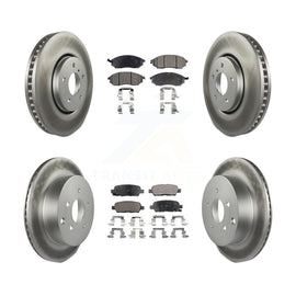 Front Rear Coated Brake Rotor & Ceramic Pad Kit For Infiniti FX35 FX37 QX70 FX45
