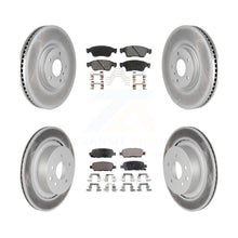 Charger l'image dans la galerie, Front Rear Coated Disc Brake Rotors And Ceramic Pad Kit For INFINITI G37 G35 Q60