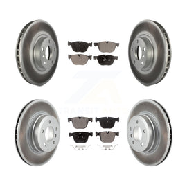 Front Rear Coated Disc Brake Rotors And Ceramic Pads Kit For BMW X5 X6
