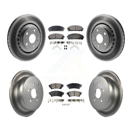 Front Rear Coated Brake Rotor Ceramic Pad Kit For Toyota Highlander Sienna Lexus