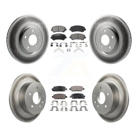 Front Rear Coat Brake Rotors Ceramic Pad Kit For 07-12 Nissan Sentra SE-R Spec V