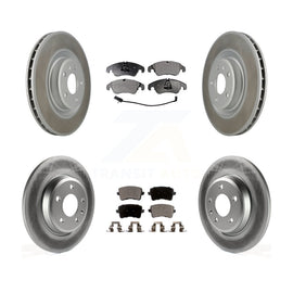 Front Rear Coated Disc Brake Rotors And Ceramic Pads Kit For Audi Q5