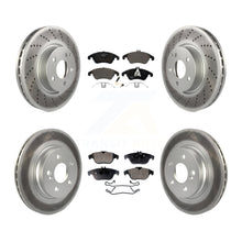 Load image into Gallery viewer, Front Rear Coated Brake Rotor &amp; Ceramic Pad Kit For Mercedes-Benz E350 C300 C350