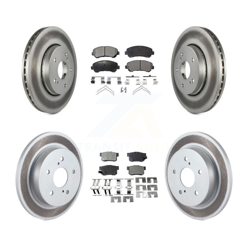 [Front+Rear] 2010-2013 Suzuki Kizashi Premium Coated Rotors & Ceramic Pads Brake Kit For Max Braking