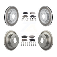 Load image into Gallery viewer, Front Rear Coated Disc Brake Rotors And Ceramic Pads Kit For Nissan Sentra Juke