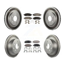 Load image into Gallery viewer, Front Rear Coated Disc Brake Rotors And Ceramic Pads Kit For Nissan LEAF