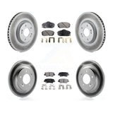 Front Rear Coated Brake Rotor Ceramic Pad Kit For 2015 Hyundai Sonata GAS engine
