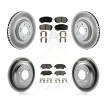 Charger l'image dans la galerie, Front Rear Coated Disc Brake Rotors And Ceramic Pads Kit For Kia Optima