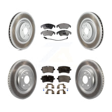 Charger l&#39;image dans la galerie, Front Rear Coated Disc Brake Rotors And Ceramic Pads Kit For Audi A6