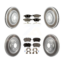 Charger l&#39;image dans la galerie, Front Rear Coated Disc Brake Rotors And Ceramic Pads Kit For Audi A6 Quattro A7