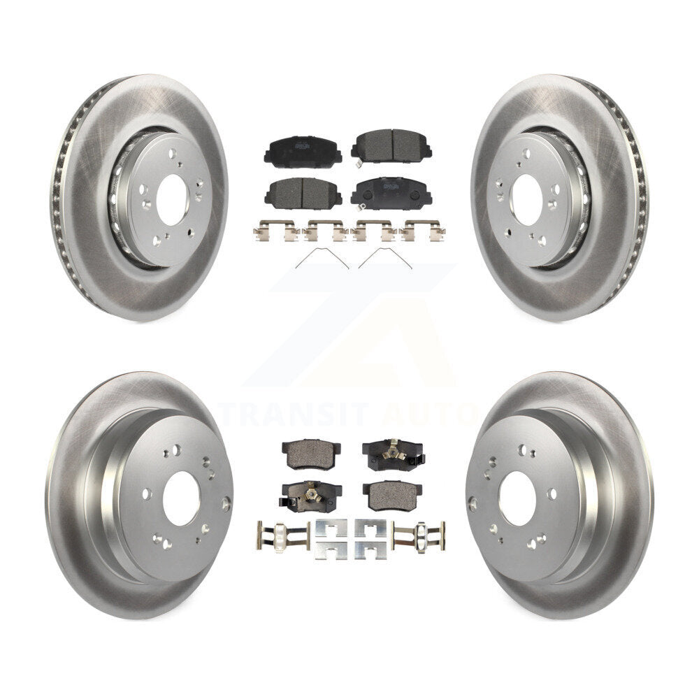 [Front+Rear] 2013-2018 Acura RDX Premium Coated Rotors & Ceramic Pads Brake Kit For Max Braking