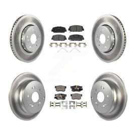[Front+Rear] 2013-2018 Acura RDX Premium Coated Rotors & Ceramic Pads Brake Kit For Max Braking