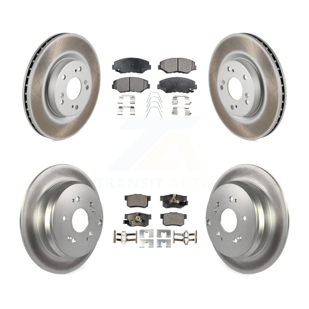 [Front+Rear] 2012-2016 Honda CR-V FWD Premium Coated Rotors & Ceramic Pads Brake Kit For Max Braking