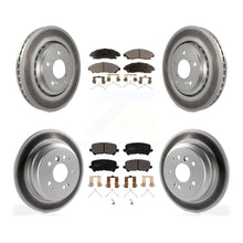Charger l'image dans la galerie, Front Rear Coated Disc Brake Rotor And Ceramic Pad Kit For Honda Pilot Ridgeline