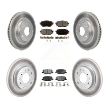 Charger l&#39;image dans la galerie, Front Rear Coated Disc Brake Rotors And Ceramic Pads Kit For Mazda 3 Sport 2.5L