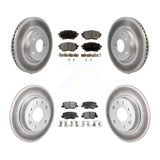 Front Rear Coated Disc Brake Rotors And Ceramic Pads Kit For Mazda 3 Sport 2.5L