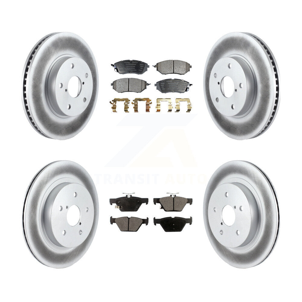 [Front+Rear] 2015 Subaru Legacy 2.5L Premium Coated Rotors & Ceramic Pads Brake Kit For Max Braking