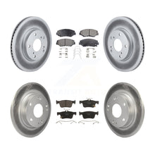 Charger l&#39;image dans la galerie, Front Rear Coated Disc Brake Rotors And Ceramic Pads Kit For Honda Civic