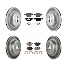 Charger l'image dans la galerie, Front Rear Coated Disc Brake Rotors And Ceramic Pads Kit For BMW 528i xDrive
