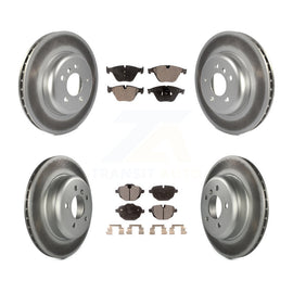 Front Rear Coated Disc Brake Rotors & Ceramic Pad Kit For BMW 535i xDrive 535d 5