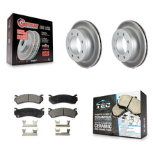 Charger l'image dans la galerie, Rear Coat Brake Rotor Ceramic Pad Kit For Chevrolet Silverado 2500 HD GMC Sierra