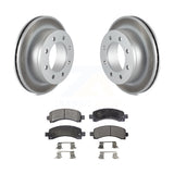 Rear Coat Brake Rotor Ceramic Pad Kit For Chevrolet Express 3500 2500 GMC Savana