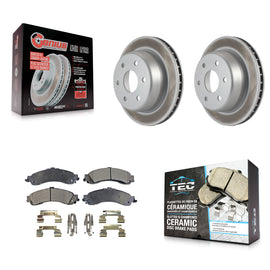 Rear Coat Brake Rotors Ceramic Pad Kit For Chevrolet Silverado 1500 GMC Tahoe XL