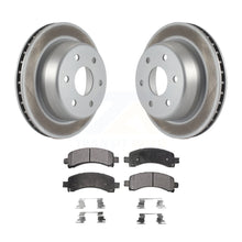 Charger l&#39;image dans la galerie, Rear Coated Brake Rotor Ceramic Pad Kit For Chevrolet Tahoe GMC Suburban 1500 XL