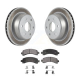 Rear Coated Brake Rotor Ceramic Pad Kit For Chevrolet Tahoe GMC Suburban 1500 XL